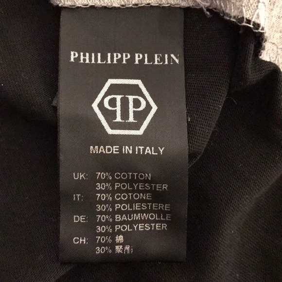 Philipp Plein Gray and Black tee with logo - Picture 5 of 7